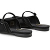 image:imageTrary Women Mary Jane Mule Flats Square Toe Slip On Adjustable Strap ShoesBlack