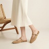 image:imageTrary Women Mary Jane Mule Flats Square Toe Slip On Adjustable Strap ShoesKhaki
