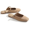 image:imageTrary Women Mary Jane Mule Flats Square Toe Slip On Adjustable Strap ShoesKhaki