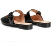 image:imageTrary Women Mary Jane Mule Flats Square Toe Slip On Adjustable Strap ShoesPu Black