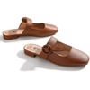 image:imageTrary Women Mary Jane Mule Flats Square Toe Slip On Adjustable Strap ShoesPu Brown