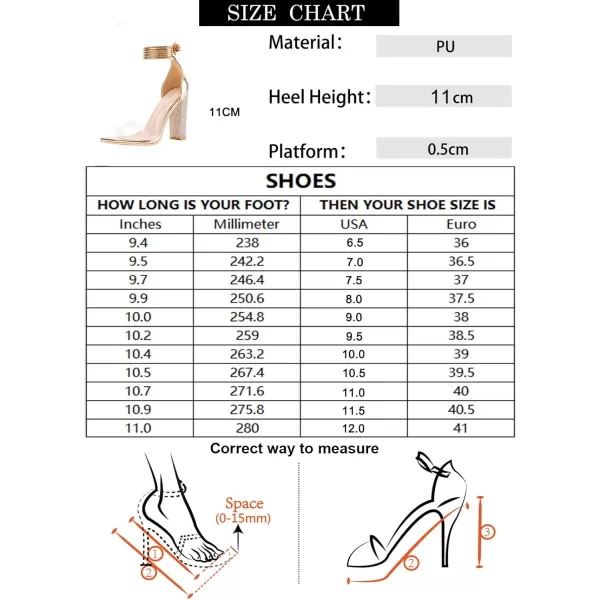 Women's High Heels Chunky Heels Sandals for Women Comfy Open Toe Strappy Rhinestone Heeled Sandals White Silver Gold Black Ankle Clear Heels for Party Wedding)