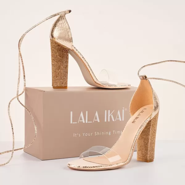 Women's High Heels Chunky Heels Sandals for Women Comfy Open Toe Strappy Rhinestone Heeled Sandals White Silver Gold Black Ankle Clear Heels for Party Wedding