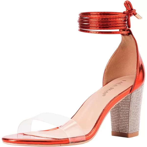 Women's Heels Chunky High Heels Sandals for Women Comfy Open Toe Strappy Rhinestone Heeled White Silver Gold Black Ankle Clear Dress Shoes