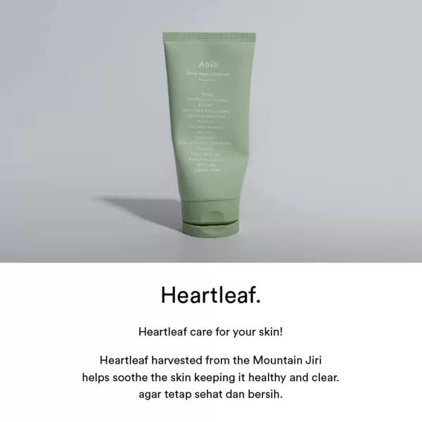 Abib Acne Foam Cleanser Heartleaf Foam 507 fl oz  150 ml I Hydrating Mild Acidic Daily Facial Cleanser Panthenol B5 Soothing for Irritated Skin and Acne Pimple Care