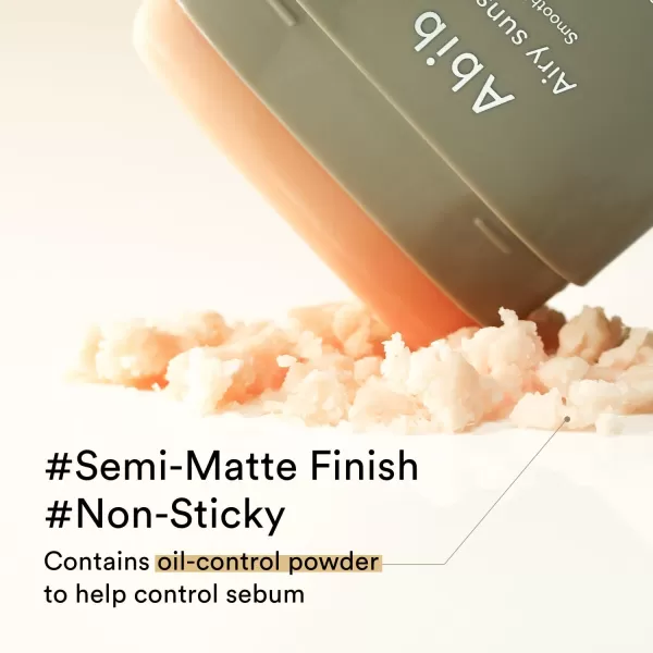Abib Airy Sunstick Smoothing Bar SPF50  NonSticky Matte Finish Sun Protection for Face and Body Longlasting Korean Sun Stick1 Count Pack of 1
