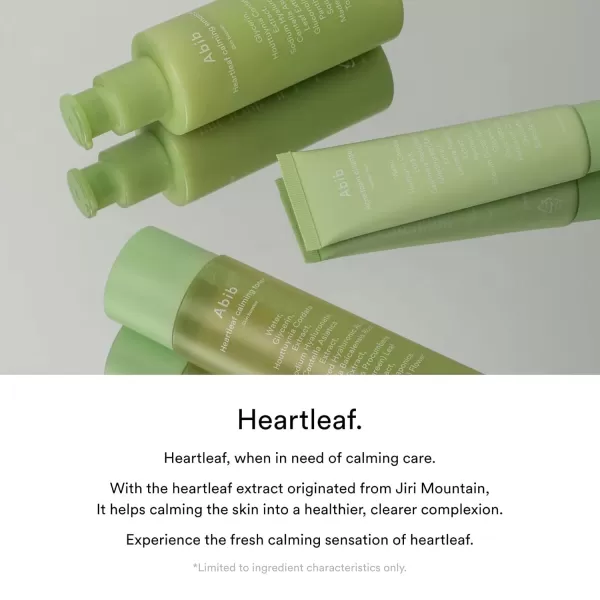 Abib Calming 2 Step Set with Cleanser I Heartleaf Calming Trio All in One Soothing Acne Pimple Mild Acidic for Senstive Skin Irritated Skin