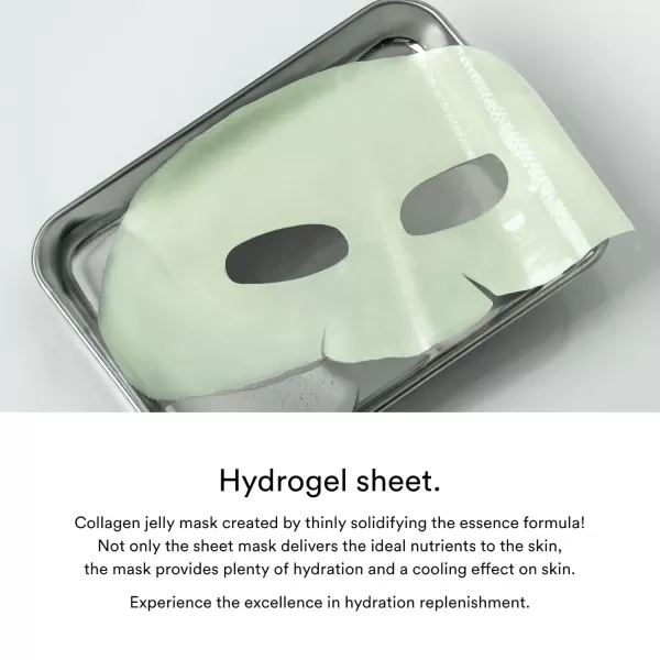 Abib Collagen Gel Mask Heartleaf Jelly 10 Sheets I Vegan Collagen Cooling Nourishing Hyaluronic Acid Hydrogel Facial Mask