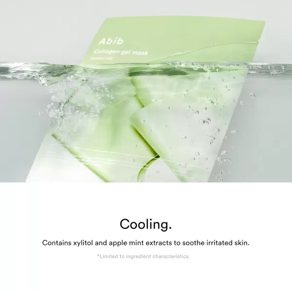 Abib Collagen Gel Mask Heartleaf Jelly 10 Sheets I Vegan Collagen Cooling Nourishing Hyaluronic Acid Hydrogel Facial Mask