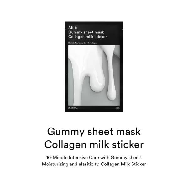 Abib Gummy Sheet Mask 10 Sheets Collagen MilkCollagen Milk