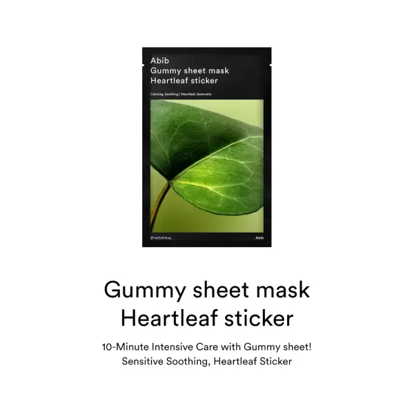 Abib Gummy Sheet Mask 10 Sheets Collagen MilkHeartleaf