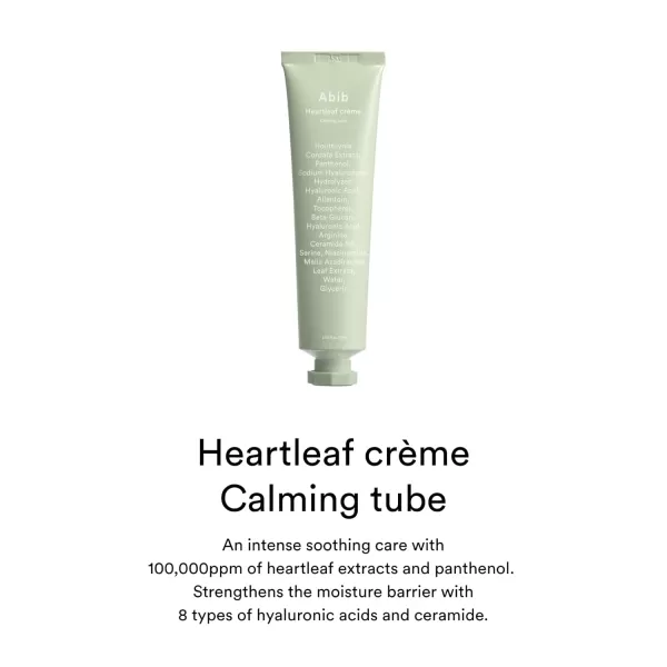 Abib Heartleaf Creme Calming Tube 254 Fl Oz I Soothing Moisturizer for Dryness