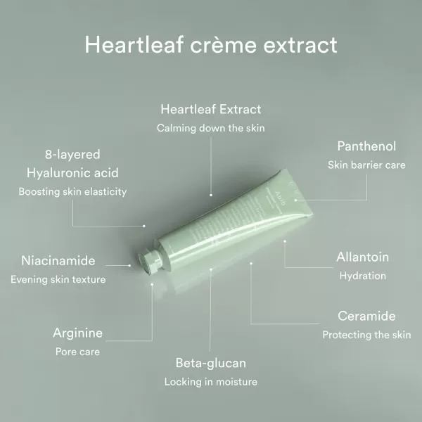 Abib Heartleaf Creme Calming Tube 254 Fl Oz I Soothing Moisturizer for Dryness
