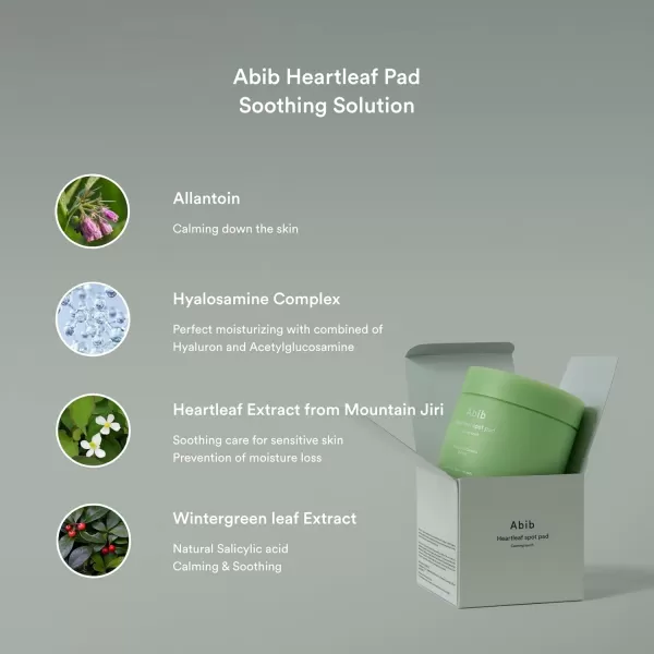 Abib Heartleaf Spot Pad Calming Touch 80 Pads I Toner Pads for Face Redness Relief Instant Calming Moisturizing Facial Toner Light Texture Easy to useUnscented