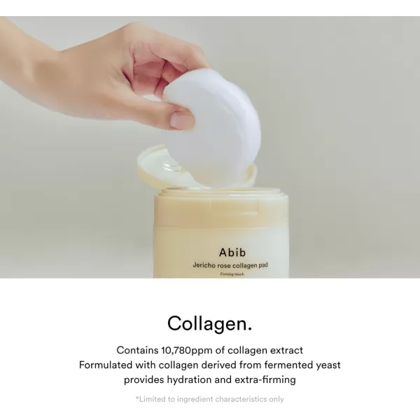 Abib Jericho Rose Collagen Pad Firming Touch 60 Pads  Toner Pads with Collagen Extract Skin Hydration