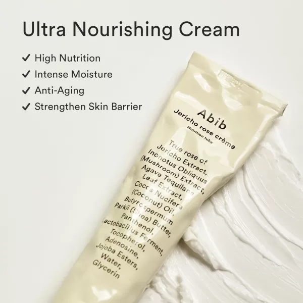 Abib Jericho Rose Crme Nutrition Tube 254 fl oz I Revitalizing for Dull and Dehydrated Skin