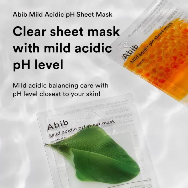 Abib Mild Acidic pH Sheet Mask Aqua Fit 10 Sheets I Intense Hydrating and Moisturizing Care for Dry and Dehydrated SkinAqua