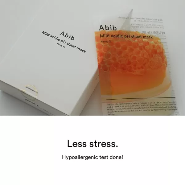 Abib Mild Acidic pH Sheet Mask Aqua Fit 10 Sheets I Intense Hydrating and Moisturizing Care for Dry and Dehydrated SkinHoney