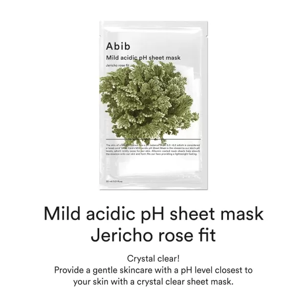 Abib Mild Acidic pH Sheet Mask Aqua Fit 10 Sheets I Intense Hydrating and Moisturizing Care for Dry and Dehydrated SkinJericho