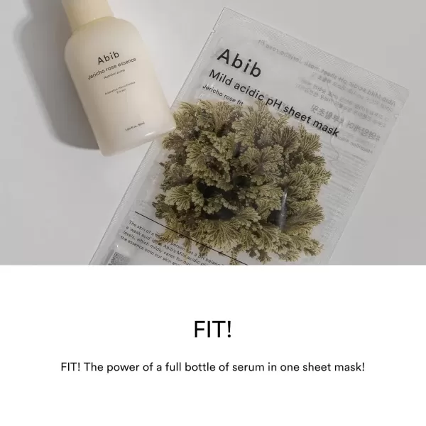 Abib Mild Acidic pH Sheet Mask Aqua Fit 10 Sheets I Intense Hydrating and Moisturizing Care for Dry and Dehydrated SkinJericho