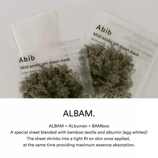 Abib Mild Acidic pH Sheet Mask Aqua Fit 10 Sheets I Intense Hydrating and Moisturizing Care for Dry and Dehydrated SkinJericho