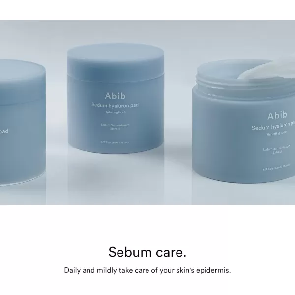 Abib Sedum Hyaluron Pad Hydrating Touch 75 Pads I Hyaluronic Acid Hydrating and Improving Skin Texture Mild Exfoliation