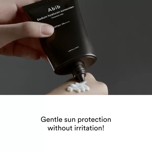 Abib Sedum Hyaluron Sunscreen Protection Tube 169 fl oz  150ml I Reef Safe Easy Washable NonSticky Sun Cream Allantoin for Calming Less Stress Sensitive Skin