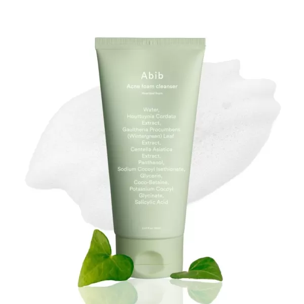 Abib Acne Foam Cleanser Heartleaf Foam 507 fl oz  150 ml I Hydrating Mild Acidic Daily Facial Cleanser Panthenol B5 Soothing for Irritated Skin and Acne Pimple Care