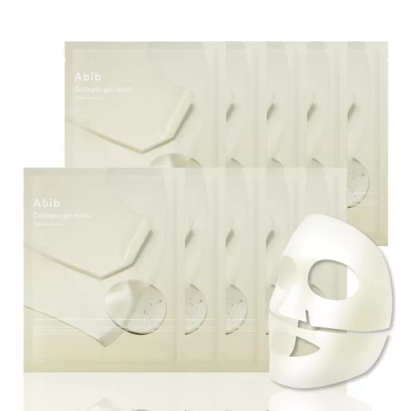Abib Collagen Gel Mask Jericho Rose Jelly 10 Sheets I Vegan Collagen Cooling Nourishing Hyaluronic Acid Hydrogel Facial Mask