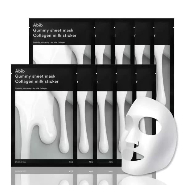 Abib Gummy Sheet Mask 10 Sheets Collagen MilkCollagen Milk