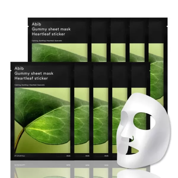 Abib Gummy Sheet Mask 10 Sheets Collagen MilkHeartleaf