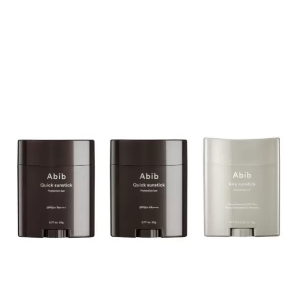 Abib Quick Sunstick Protection Bar SPF50 x2  Abib Airy Sunstick Smoothing Bar SPF50