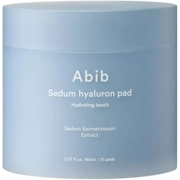 Abib Sedum Hyaluron Pad Hydrating Touch 75 Pads I Hyaluronic Acid Hydrating and Improving Skin Texture Mild Exfoliation