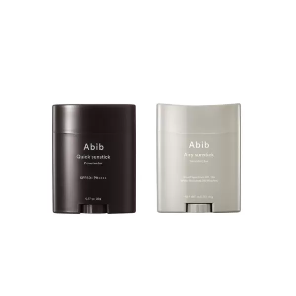 Abib Sunstick Duo SET Quick Sunstick Protection Bar ampamp Airy Sunstick Smoothing Bar SPF50 PA