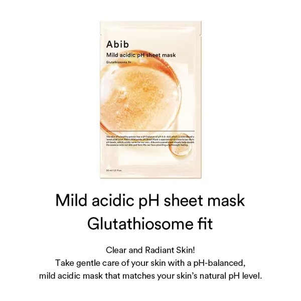Abib Mild acidic pH sheet mask Glutathiosome fit 10 Sheets