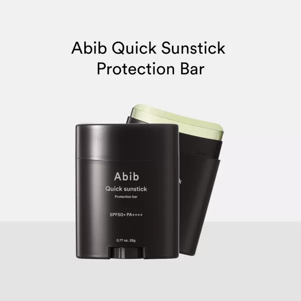 Abib Quick Sunstick Protection Bar 078oz  Abib Heartleaf Essence Calming Pump 169 fl oz