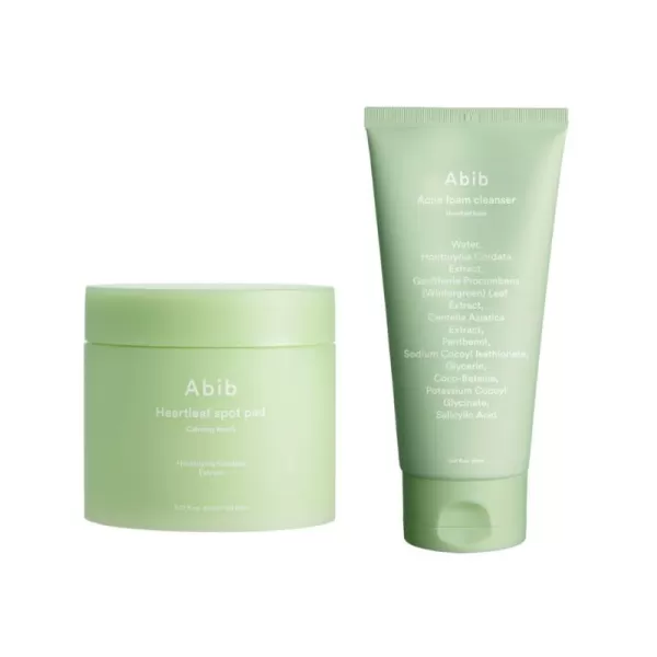 Abib Best Heartleaf Acne Skincare Set Heartleaf Spot Pad Calming Touch  Acne Foam Cleanser Heartleaf Foam Best Acne I Korean Skincare