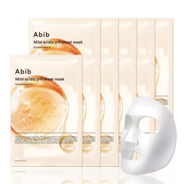 Abib Mild acidic pH sheet mask Glutathiosome fit 10 Sheets