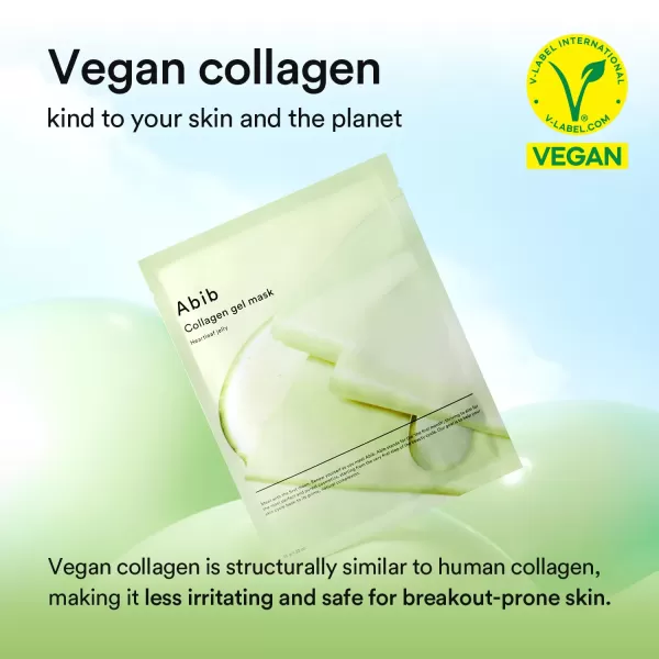 imageAbib Collagen Gel Mask Jericho Rose Jelly 4 Sheets Nourishing I Korean Vegan Collagen Cooling Nourishing Hyaluronic Acid Hydrogel Face Mask Skin CareSoothing Heartleaf 4pcs
