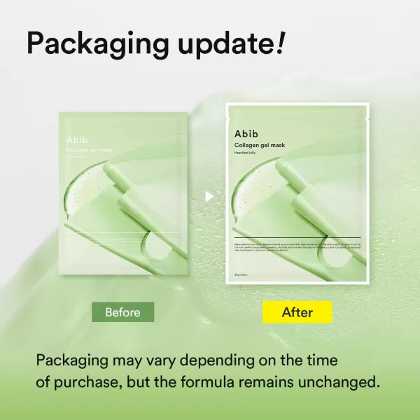 imageAbib Collagen Gel Mask Jericho Rose Jelly 4 Sheets Nourishing I Korean Vegan Collagen Cooling Nourishing Hyaluronic Acid Hydrogel Face Mask Skin CareSoothing Heartleaf 4pcs