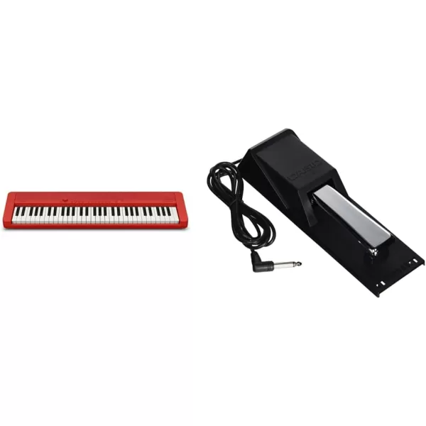 Casio Casiotone CTS1BK 61Key Portable Keyboard BlackRed