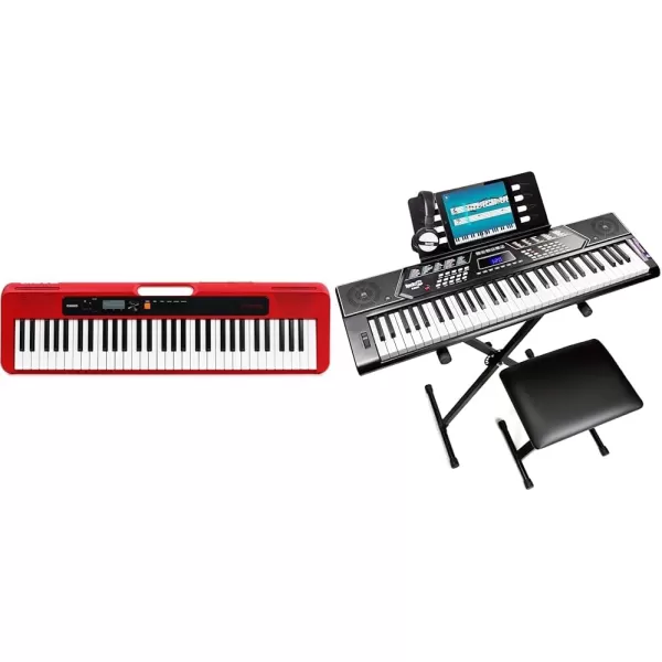 Casio Casiotone CTS200RD 61Key Portable Keyboard RedRed