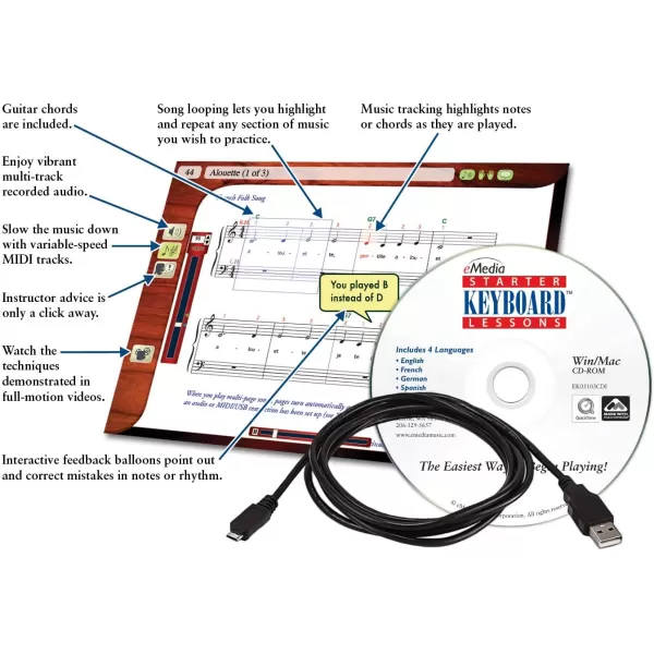 Casio Casiotone CTS300 61Key Portable KeyboardEducational Pack