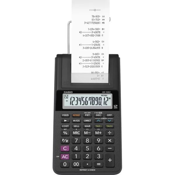 Casio HR10RC MiniDesktop Printing Calculator New Version of The HR8TMPrinting Calculator