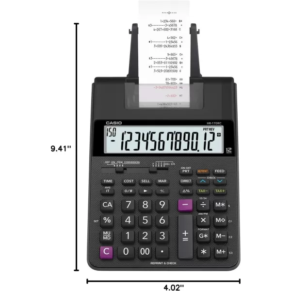 Casio HR10RC MiniDesktop Printing Calculator New Version of The HR8TMPrinting Calculator Casio HR170RC Plus