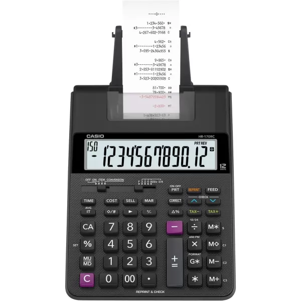 Casio HR10RC MiniDesktop Printing Calculator New Version of The HR8TMPrinting Calculator Casio HR170RC Plus