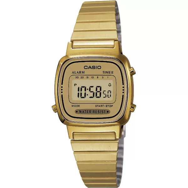 Casio MDV106 Series  Unisex Analog Watch  200M WR  Stainless Steel Case  Resin Band  2 Hand Analog HR Min SEC  Date Display  Screw Down CrownScrew Down Caseback  3 Year BatteryGold