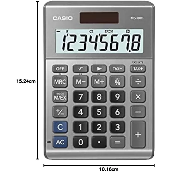 Casio MS80B Standard Function Desktop CalculatorSilver