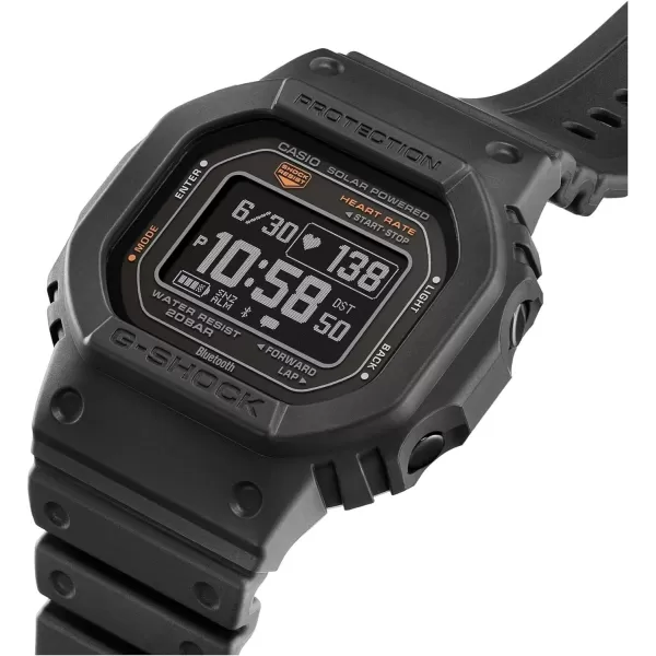 Casio Mens GShock Move DWH5600 Series Multisport Run Walking Gym Workout Heart Rate Watch Quartz Solar Assisted WatchBlack