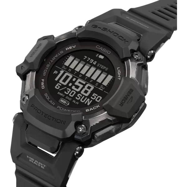 Casio Mens GShock Move GBDH2000 Series Multisport Run Bike Swim Gym Workout GPS  Heart Rate Watch Quartz Solar Assisted Black and Watch with Black Resin Strap